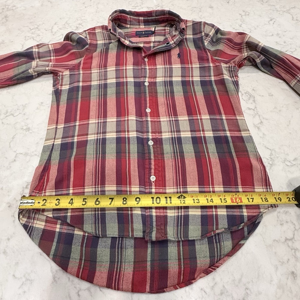 Polo Ralph Lauren Women's S Plaid Flannel Button Down Shirt - Picture 10 of 12